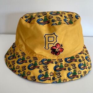 2024 ~ PITTSBURGH PIRATES ~ Hawaiian Bucket Hat ~ Reversible!  Let's Go Bucs!